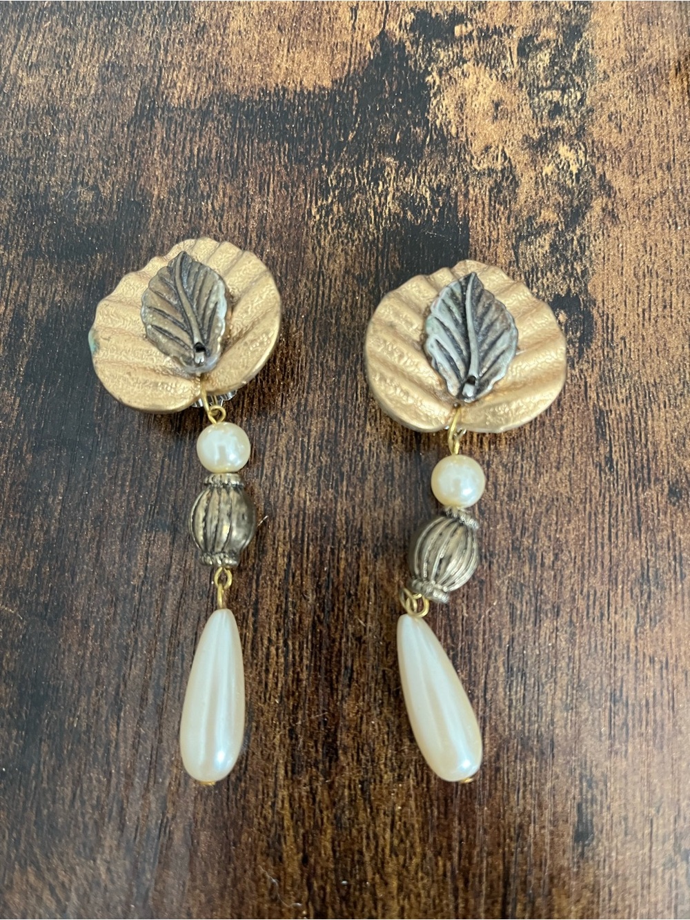 Vintage Clip-On Earrings Long Dangle Drop 3.5